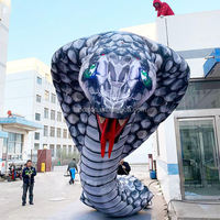 Décoration publicitaire géante et réaliste de cobras pour serpents gonflables