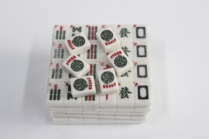 Premium Portable Melamine American <b>Mahjong</b> <b>Set</b> 152 Tiles Colorful Blue Green Pink Red Beige Durable & Eco-Friendly - Product Image 4