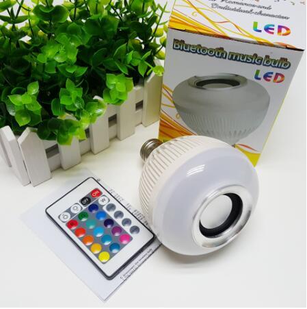 E27 Dimmable Wireless Speaker Lamp Wireless Music Playing LED Light Lamp