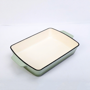Poêle rectangulaire en <span class=keywords><strong>fonte</strong></span> <span class=keywords><strong>émaillée</strong></span> non revêtue Modèle GY-J0011 pour poisson au four et pain - Product Image 4