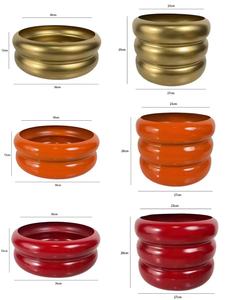 Pot de fleurs en fer minimaliste moderne, jardinière décorative en métal artisanale pour la décoration intérieure, le salon, le jardin, le bureau - Product Image 6