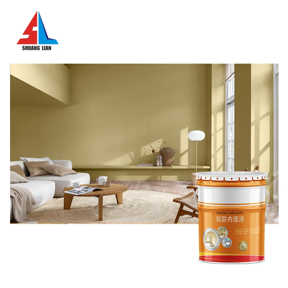 Cat dinding Interior bebas benzena warna kustom pabrik cat dinding dan ruang tamu ramah lingkungan dan kamar tidur