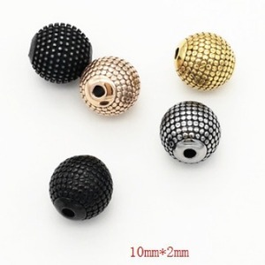 Yunnique Stainless Steel Scattered <b>Spacer</b> Beads 10mm Round Plated Metal Loose for Jewelry Making DIY Accessories 2020 - Product Image 1