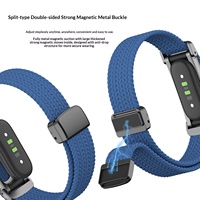 Bracelet de montre tressé en nylon élastique Fitbit Air avec fermoir magnétique, réglage progressif, accessoire de sport