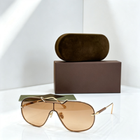 Nouvelles lunettes de soleil de luxe pour hommes, mode décontractée, UV400, avec montures à double pont en métal, lunettes de soleil de haute qualité pour les vacances à la plage
