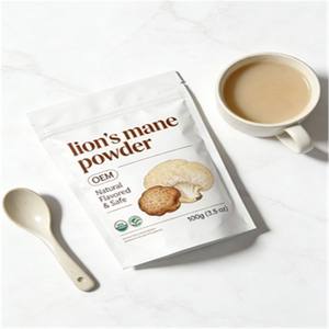 Polvo de Hongo Melena de León Vegano Orgánico, Cuerpo Fructífero Entero, Enzima de Micelio, Memoria, Inmunidad, Antioxidante, Energía, Belleza, Salud - Product Image 1