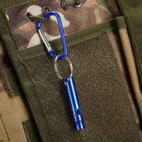 Sifflet en alliage d'aluminium avec porte-clés pour la survie en plein air, taille mini, kit d'équipement multifonctionnel, cadeau de haute qualité