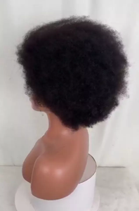 Pelucas Cortas de Cabello Humano <span class=keywords><strong>Afro</strong></span> Rizado con Doble Trama de 13*4 - Product Image 4
