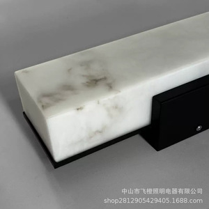 Lámpara de Pared Exterior Minimalista Impermeable de Acero Inoxidable con Imitación de Mármol para Patio de Villa - Product Image 4