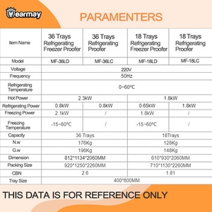 Verificador de masa de pizza de pan refrigerado de 36 bandejas - Product Image 2