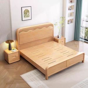 Ensemble de meubles modernes pour <span class=keywords><strong>chambre</strong></span> à coucher complète pour adultes lit double avec rangement pour la maison cadre de lit en bois au design simple pour <span class=keywords><strong>chambre</strong></span> à coucher - Product Image 3