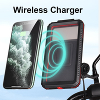 Support Téléphone Moto Étanche à Écran Tactile, Fixation Rapide, Multifonctionnel avec Chargeur Sans Fil 15W et USB-C 33W
