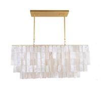 Luminaire suspendu en verre et fer forgé de style français, moderne et luxueux, pour salon, salle à manger, LED, économe en énergie, luminaire suspendu carré