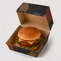 Sac en papier personnalisé pour emporter, pour poulet frit, burger, poisson et frites, emballage alimentaire pour les en-cas de rue, pour la restauration rapide