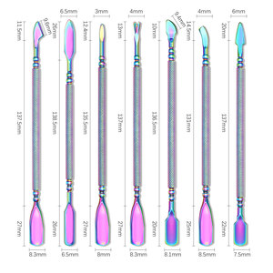 Cross-Border Russian Double-Head Nail <b>File</b> Cuticle Pusher Remover Tool Manicure Trimming Dead Skin Individually Packaged - Product Image 4