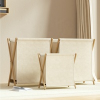Panier à linge pliable en tissu lin-coton pour la maison, panier de rangement pour vêtements, panier à linge