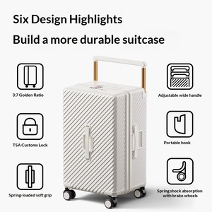 Nuova Valigia Rigida con Ruote e Maniglia Orizzontale Larga, 20/24/26/28/30 Pollici, Espandibile, con Serratura TSA, Ecologica, <span class=keywords><strong>Grande</strong></span> Capacità - Product Image 3