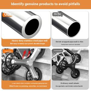 Lichtgewicht Opvouwbare Groente Winkelwagen Draagbare Huishoudelijke Trolley Voor Ouderen Klimmen Gebouw Handig - Product Image 4