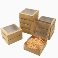 Boîtes cadeaux pour gâteaux avec fenêtre visible, qualité alimentaire, avec poignée – Contenants rectangulaires et carrés en carton personnalisables pour anniversaires et Saint-Valentin