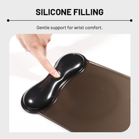 Mouse Pad Gel Logo kustom, dengan sandaran pergelangan tangan ergonomis transparan lembut nyaman antiselip Gel untuk komputer kantor