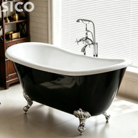 Vente flash - Baignoires autoportantes SICO pour adultes, luxe moderne, acrylique, 1,7 m, avec garantie de 5 ans