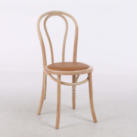 Chaise de salle à manger moderne au design nordique en bois de caoutchouc massif avec assise en cuir PU pour la maison, le bureau, l'appartement, l'atelier, la villa, importée
