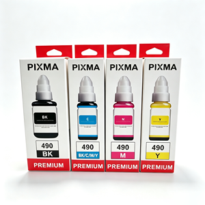 Bouteille d'<span class=keywords><strong>encre</strong></span> compatible en gros pour imprimantes <span class=keywords><strong>Canon</strong></span> PIXMA GI490 GI790 GI890 – Recharges d'<span class=keywords><strong>encre</strong></span> CMYK Noir Cyan Magenta Jaune - Product Image 1