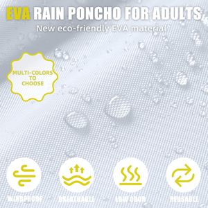 Ponchos de Lluvia Impermeables, Ligeros, de Secado Rápido, Resistentes al Viento, Transpirables, Ecológicos, Desechables y Transparentes con Logotipo Personalizado - Product Image 4