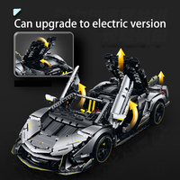 Technics Racing Car Kit de modèle de collection Supercar à l'échelle 3392 1/8 peut être mis à niveau vers un bloc de construction de voiture de sport RC pour enfants adultes