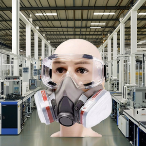 Masque facial demi-couvre-visage en silicone réutilisable, anti-poussière, anti-smog, anti-virus, anti-pollen, écologique, 4 couches, directement de l'usine - Product Image 3