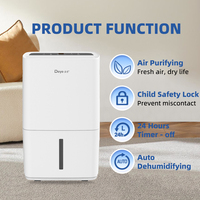 Purificateur d'air et déshumidificateur portable Deye DYD-R50A 50L, déshumidificateur commercial pour intérieur, pour la maison