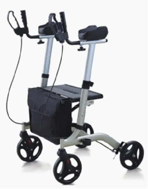 Marcheur de roue pliable avec 4 roues et siège pour bébé, fourniture d'hôpital, fauteuil roulant rond en caoutchouc, 3 en 1
