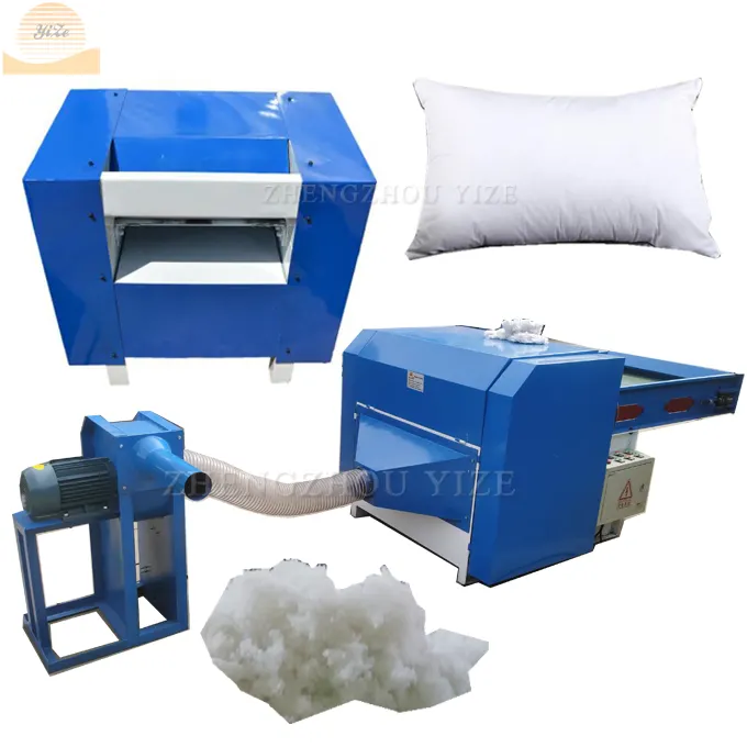 Automatische Katoenen Garen Opener Afval Stuff Filler Recycling Machine Polyester Fiber Katoen Opening Kussen Vulling Vulmachine