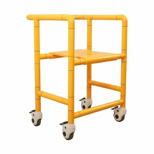 Barre d'appui de salle de bain Jin Lintai avec roulettes, jaune et blanc, capacité de 300 lb, antidérapante, design moderne pour la sécurité des toilettes et de la douche - Product Image 1