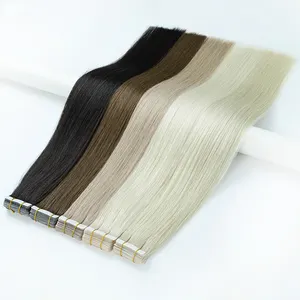 LeShine Wholesale Invisible Brazilian Weft Tape In Human Hair Extensions Tape Russian Hair Highlight