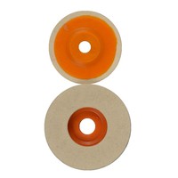 Roue de polissage en feutre de laine orange ODM, roue de polissage angulaire en feutre 100mm 115mm 125mm pour marbre, pierre, céramique, verre, meubles