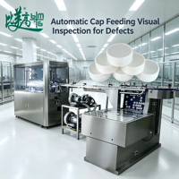 Inspección y Clasificación Visual de Alta Velocidad para Tapas de Botellas 360 °   Detección de Defectos, Alimentación Automática, Clasificación y Rechazo