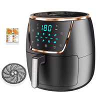 Friteuse domestique intelligente de grande capacité, friteuse électrique sans huile, faible en gras et saine, machine à frire