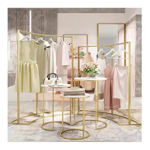 Modern Metal Clothing Display Rack High-End Women'S Clothing Store Display Rack Customization