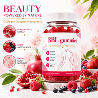 Gummies d'extrait de racine de Maca 5000mg, marque privée OEM, 60 unités, pour l'énergie et l'équilibre hormonal féminin, certifiées Halal et GMP