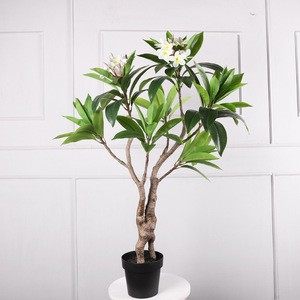 Árbol de Frangipani Artificial, Planta Verde Grande, Alta Simulación, Bonsái Decorativo para Interiores, Regalo de Inauguración de Casa - Product Image 2