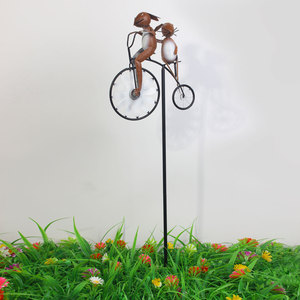 Nouveau produit transfrontalier <span class=keywords><strong>Tom</strong></span> et Jerry Décoration de jardin en forme de moto, artisanat en métal, art en fer, moulin à vent de cour - Product Image 4