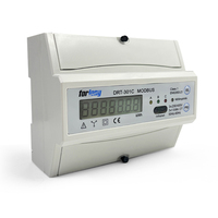 Compteur d'énergie triphasé 4 fils DRT-301C certifié MID bon marché avec RS485, fabrication d'usine