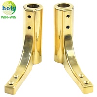 Services d'usinage CNC en laiton Centre d'usinage CNC 5 axes pour support de lampe en laiton poli haut de gamme