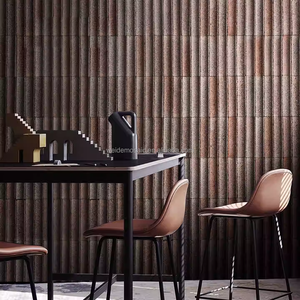 Azulejos <span class=keywords><strong>de</strong></span> Mosaico <span class=keywords><strong>de</strong></span> Arcilla Curvados <span class=keywords><strong>de</strong></span> Estilo Vintage, Azulejos <span class=keywords><strong>de</strong></span> Pared <span class=keywords><strong>de</strong></span> Arcilla con Ranuras 3D para Decorar Paredes, Hoteles y Hostales - Product Image 3