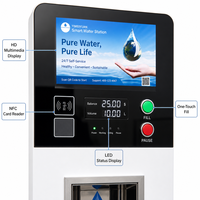 Máquina Expendedora de Agua con Monedas, Purificadora de Agua RO de 800 GPD, Estación de Recarga para Hoteles, Motels, Casas de Huéspedes, Pasillos y Áreas Públicas