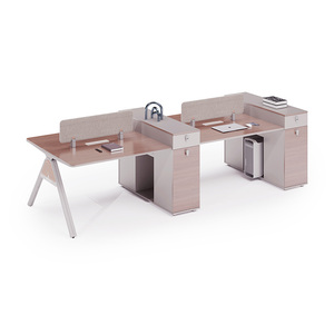 Muebles de Oficina Comerciales, Escritorio de Trabajo para <span class=keywords><strong>4</strong></span> Personas, Escritorio Modular Moderno para Espacios Abiertos de Oficina - Product Image 5