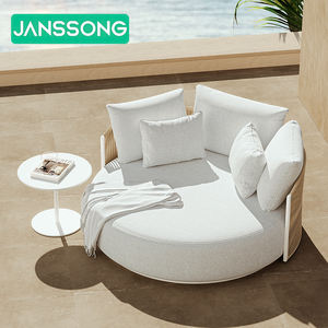 Meubles au bord de la piscine chaises longues extérieures lit de repos en aluminium meubles de patio en métal chaise longue corde salon lit mobilier d'extérieur lit de bronzage - Product Image 2