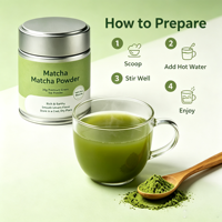 Poudre de Matcha Cérémonial Certifiée en Marque Blanche OEM en Boîte de 30g – Faible MOQ