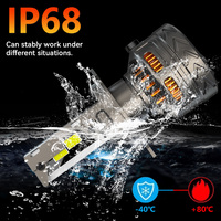 Ampoules de phares LED JHS H25 H7 H4 H3 9012 9006, phares LED de conduite, puces 3570, antibrouillard étanches pour voitures universelles et SUV